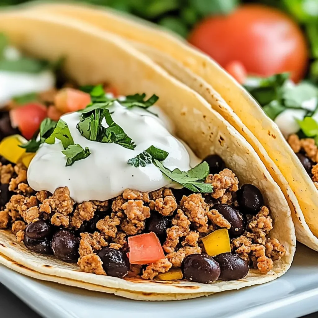 Ground Turkey Black Bean Tacos