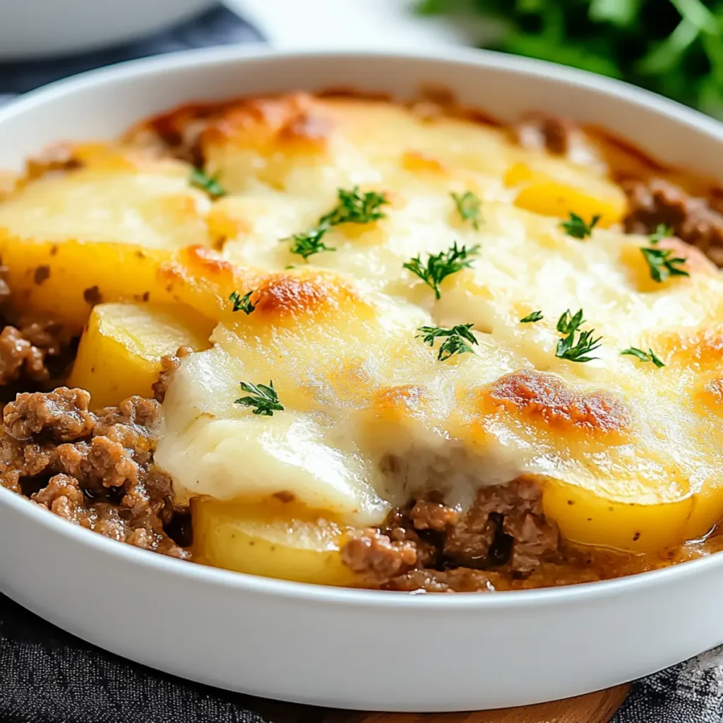 Ground Beef and Potato Casserole