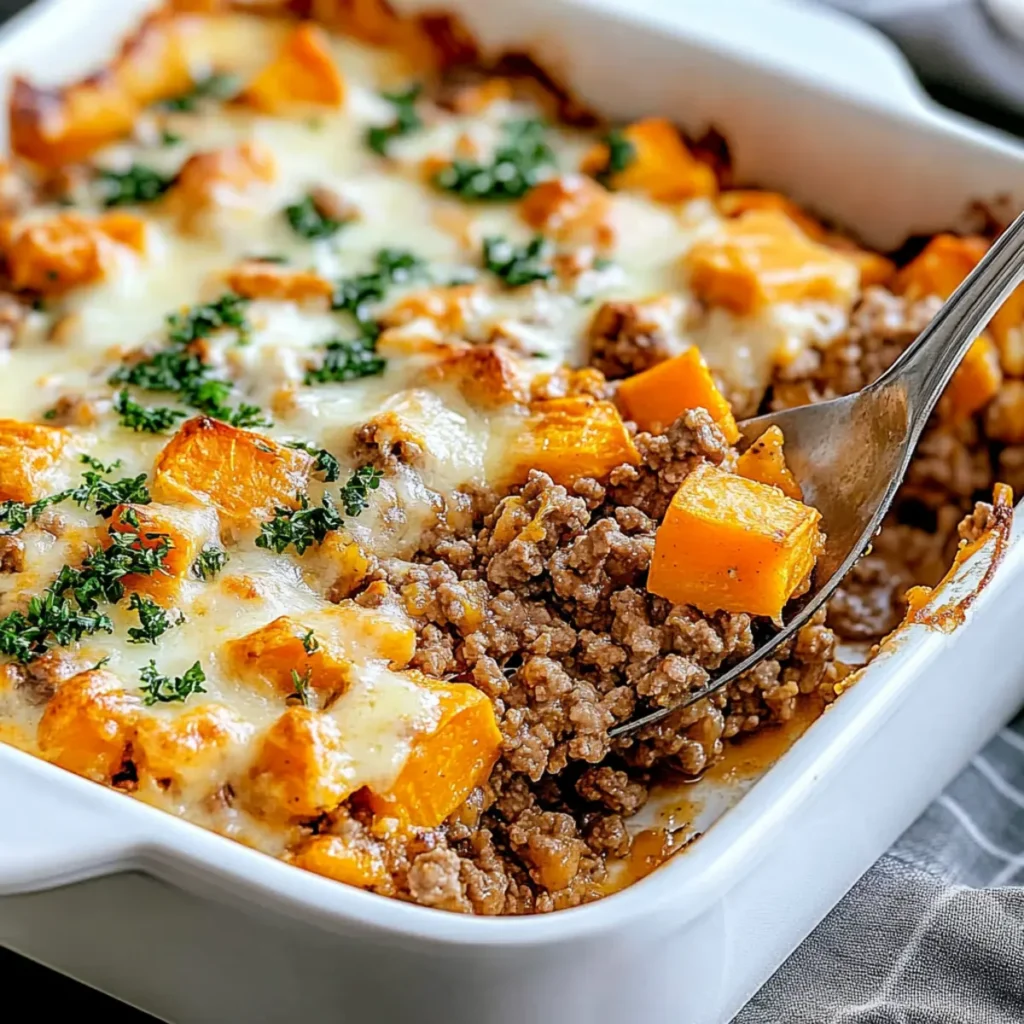 Ground Turkey Sweet Potato Bake