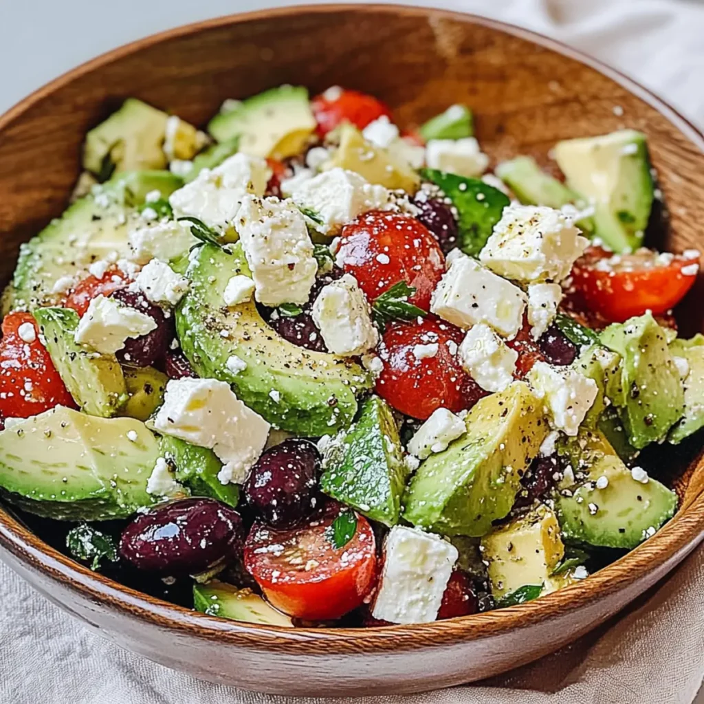 Avocado Feta Greek Salad