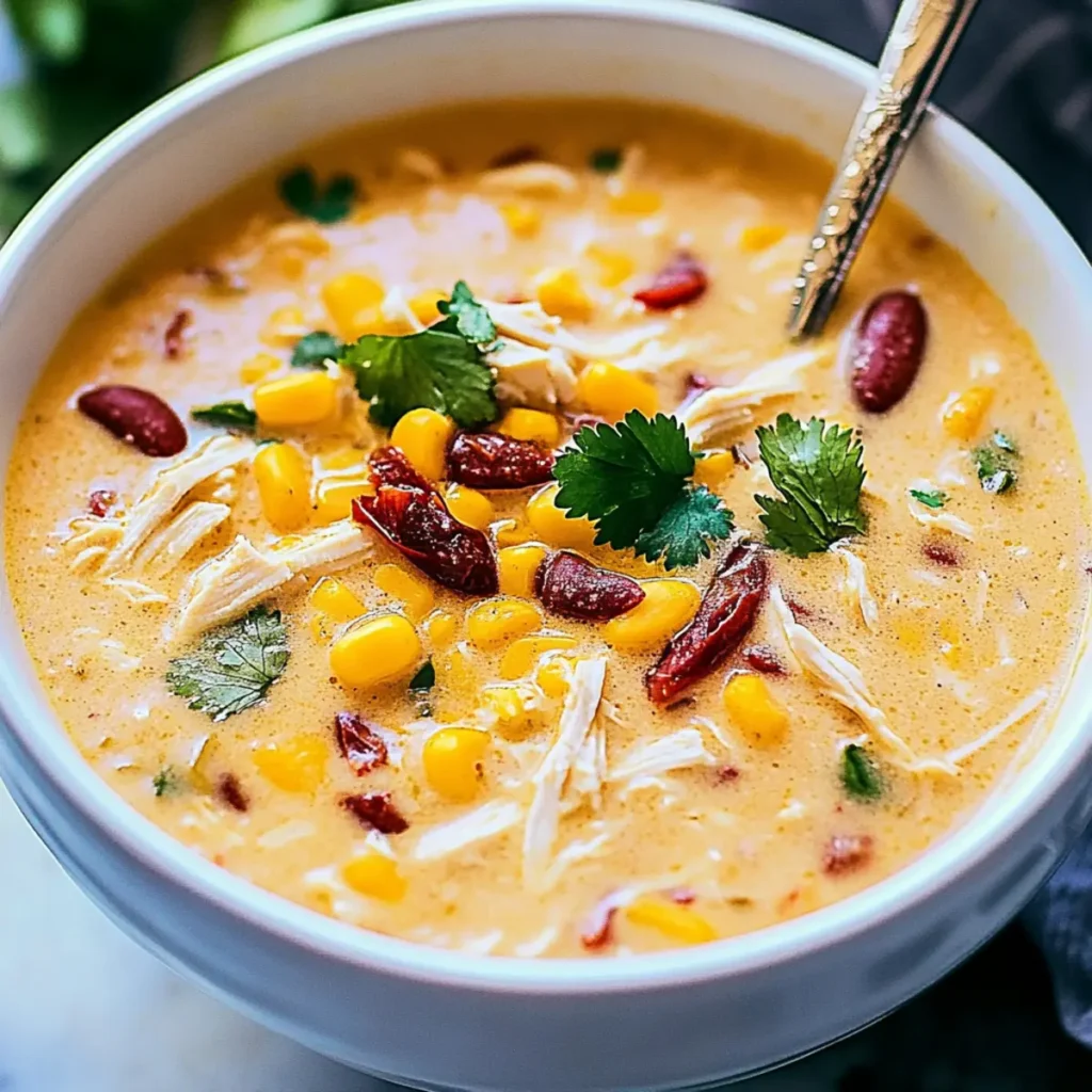 Crockpot Creamy Chicken Tortilla Soup