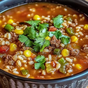 Mexican Beef and Rice Soup