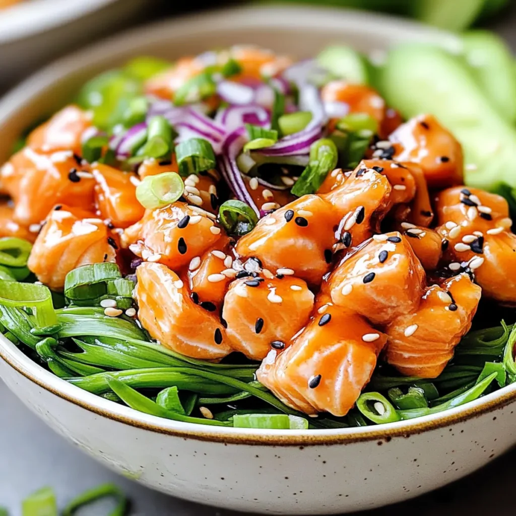 Crispy Bang Bang Salmon Bite Bowls