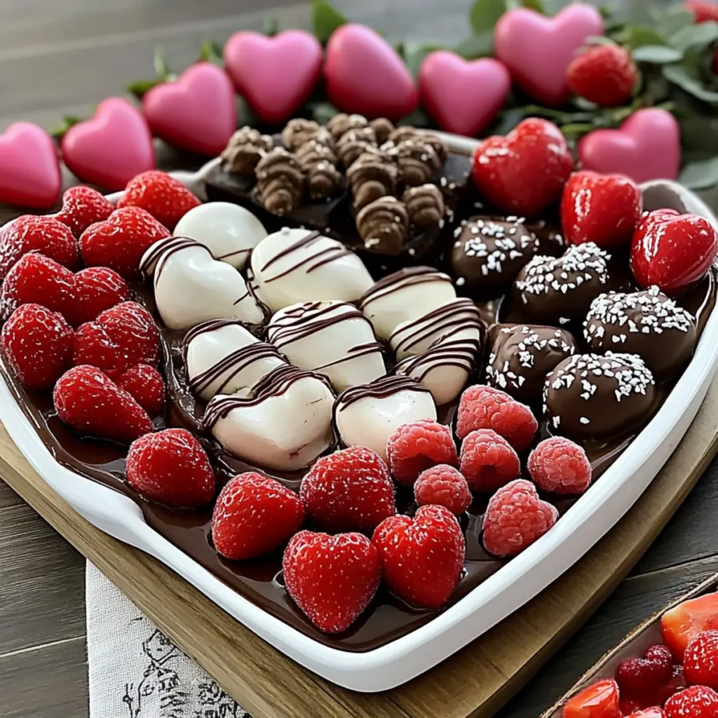 Valentine’s Day Chocolate Fondue Board