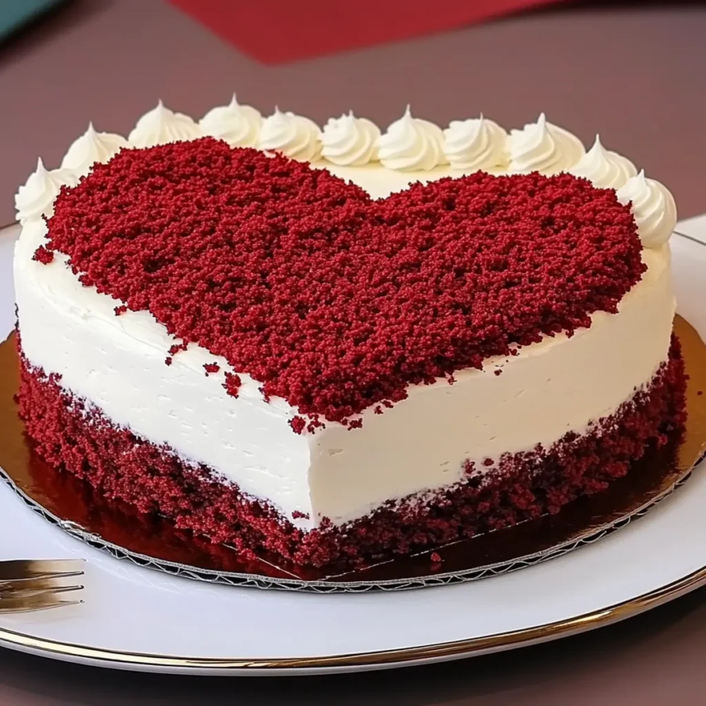 Small Red Velvet Heart Cake