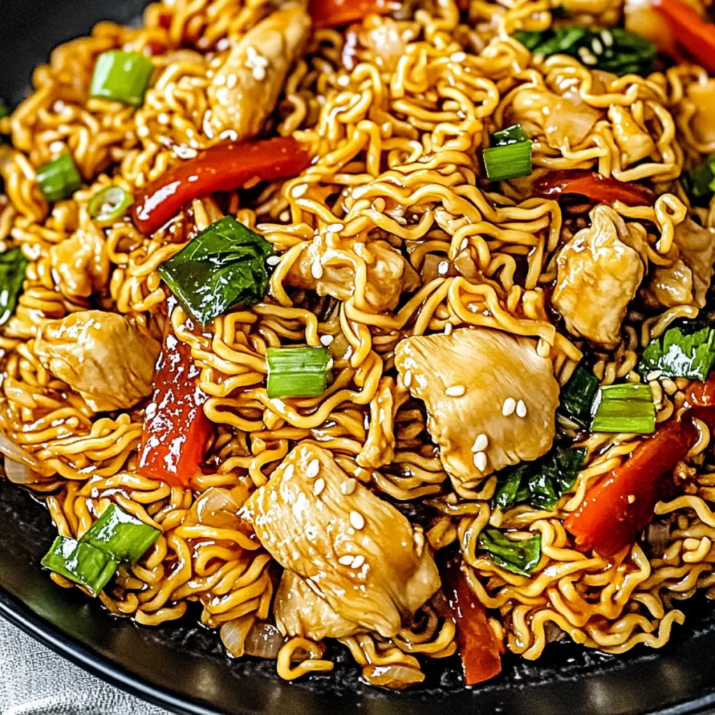 Spicy Chicken Ramen Stir Fry