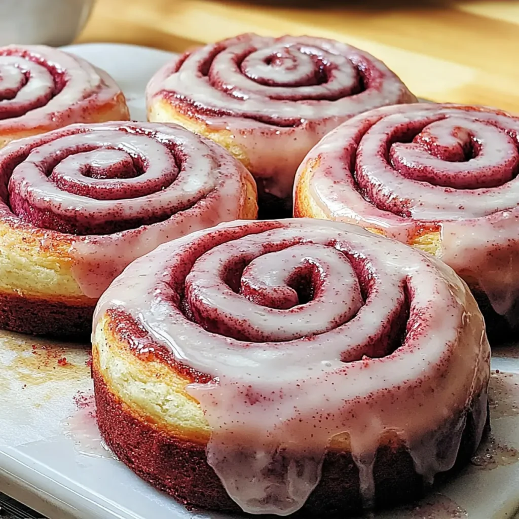 Pink Velvet Cinnamon Rolls