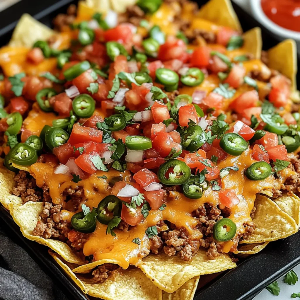 Loaded Ground Turkey Nachos