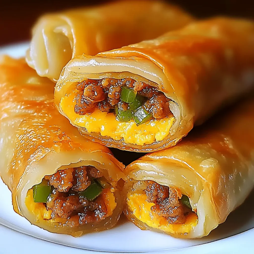 Cheeseburger Egg Rolls