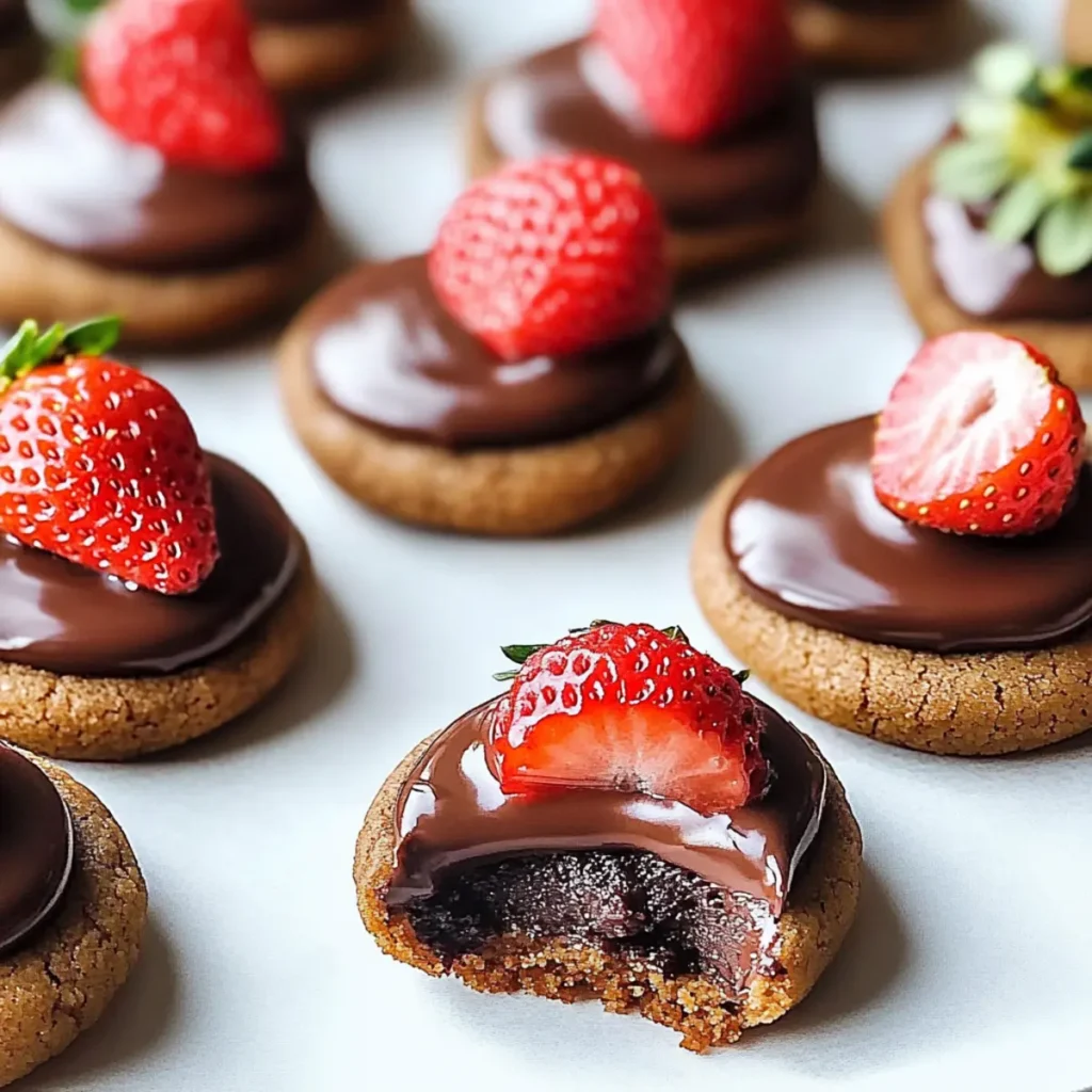 Chocolate Dipped Strawberry Cookies