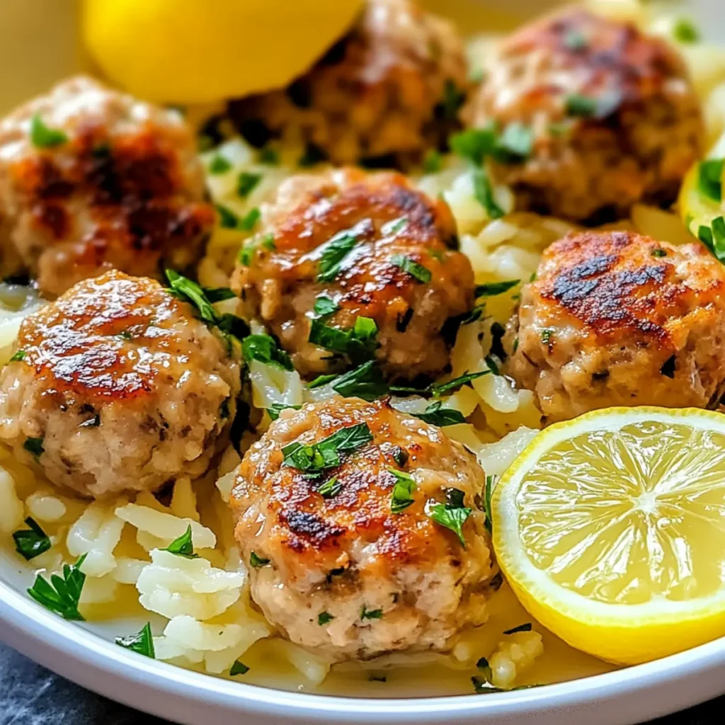 Greek Meatballs in Lemon Sauce