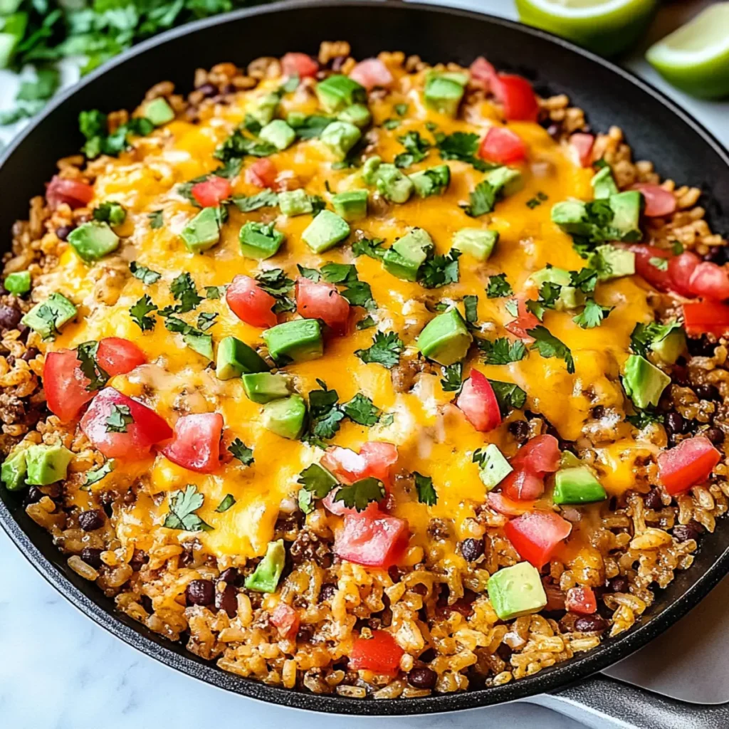 Cheesy Taco Rice Skillet