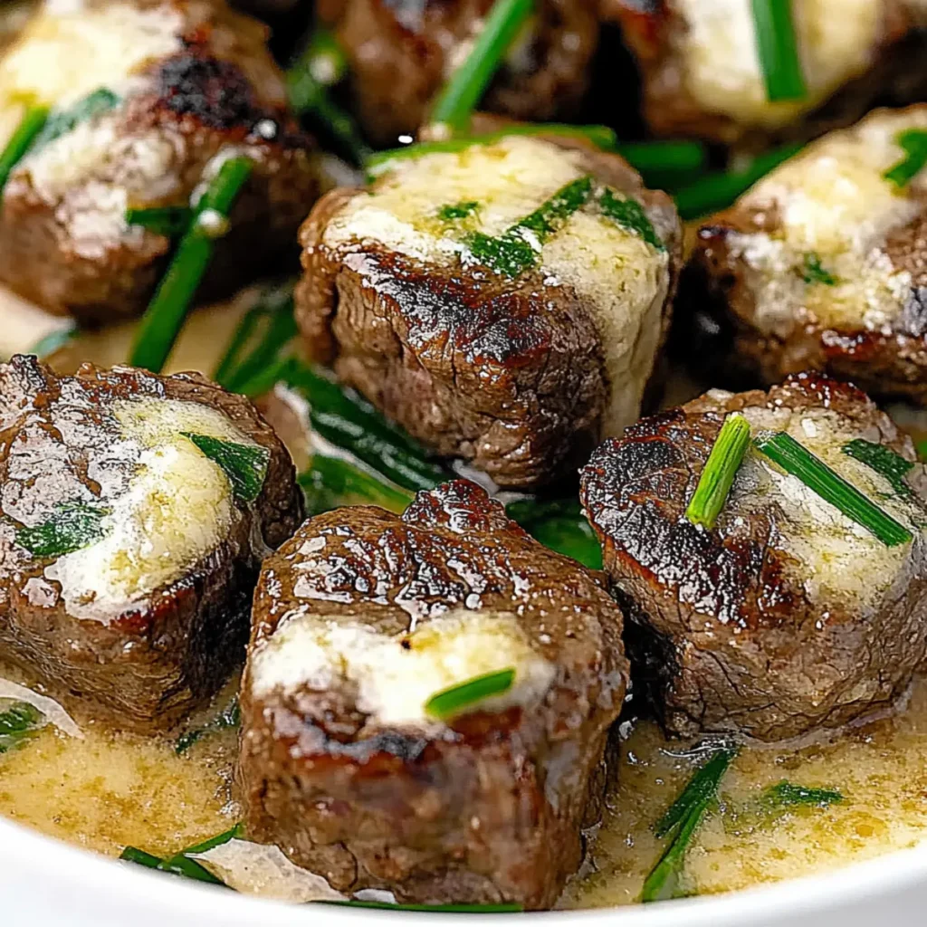 Garlic Butter Steak Bites with Parmesan