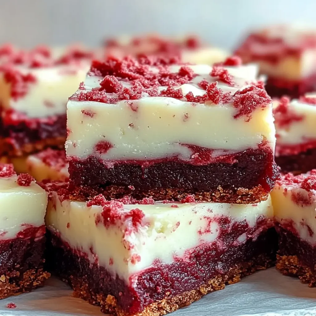 Red Velvet Cookie Bars