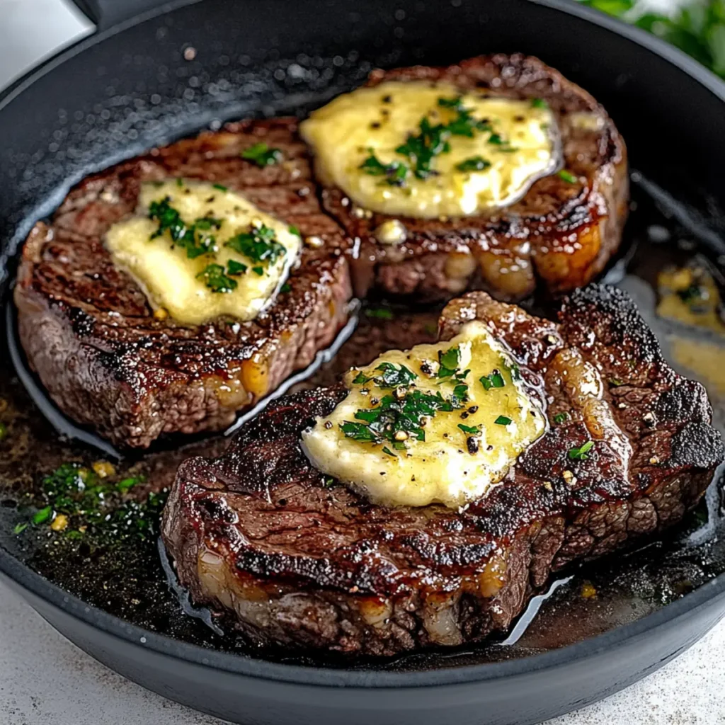 Pan-Seared Steak with Garlic Butter
