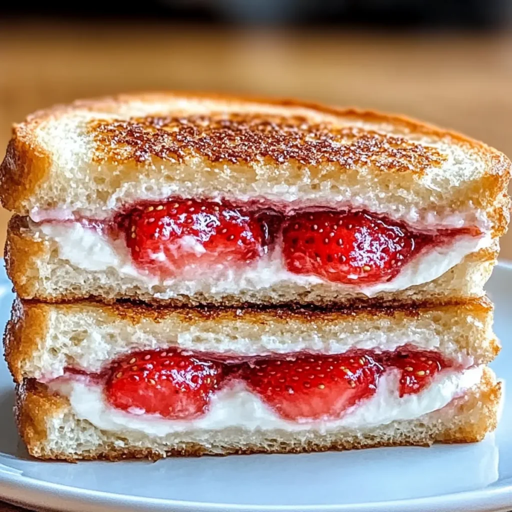 Fried Strawberry Cheesecake Sandwiches
