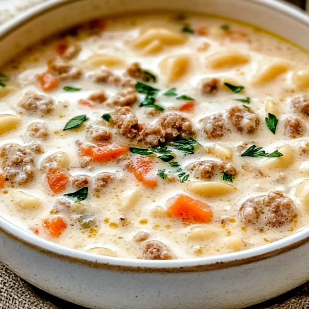 Warm Up with Hearty Creamy Parmesan Sausage Soup