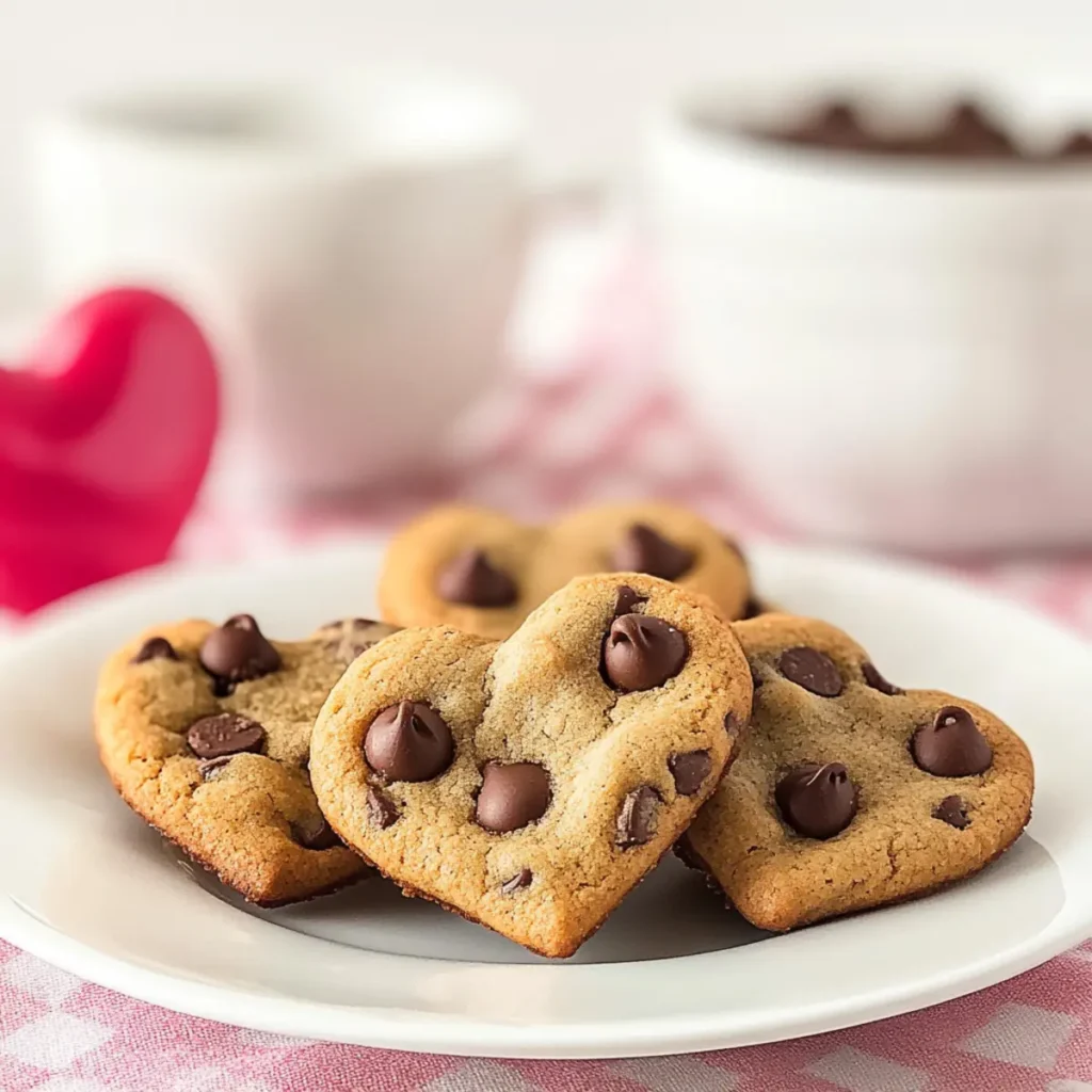 Heart Shaped Chocolate Chip Cookies