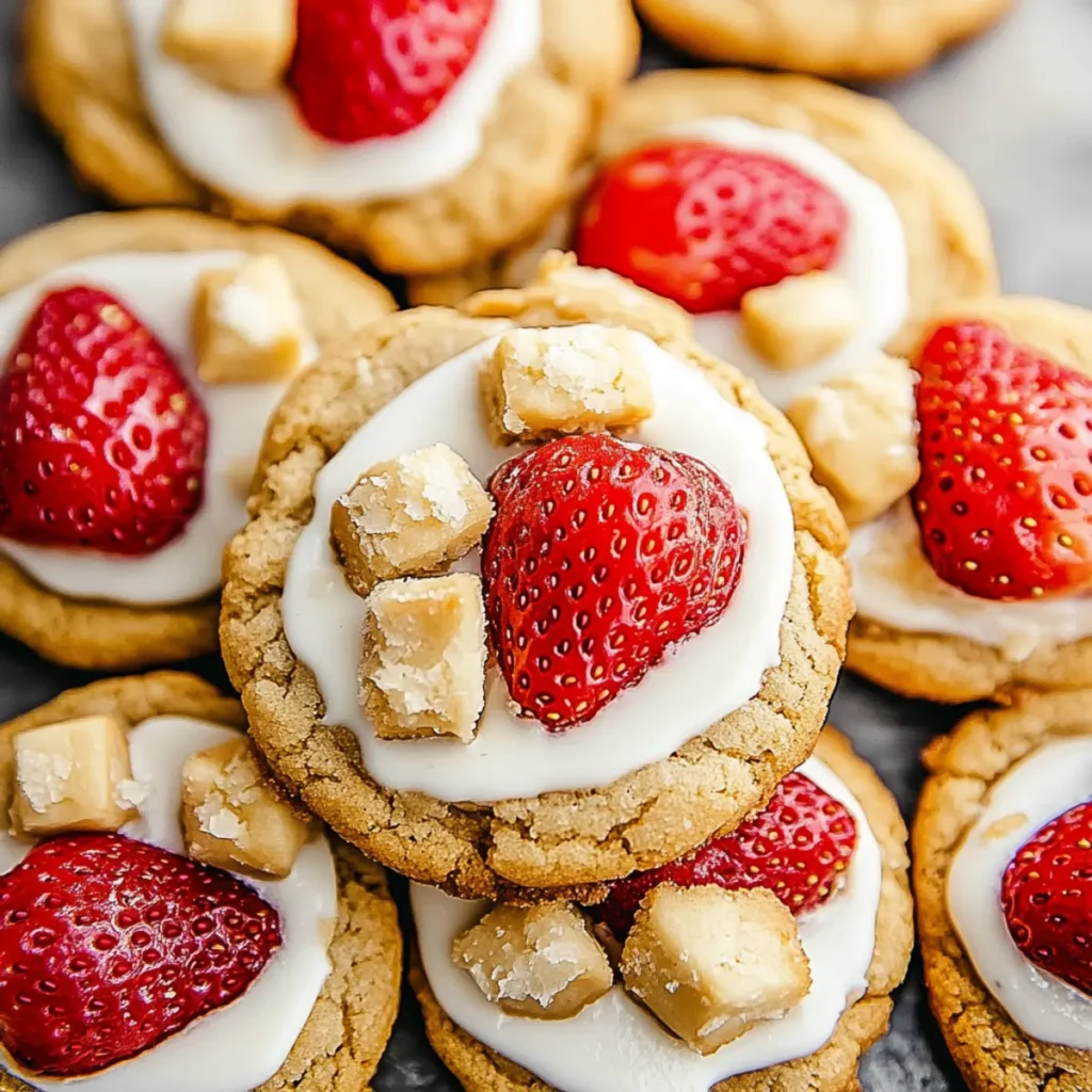 Strawberry Cheesecake Cookies