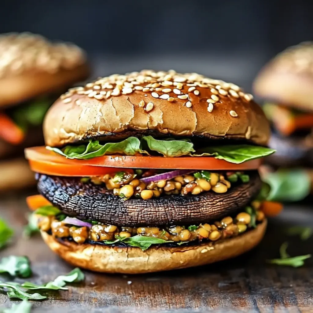Portabella Mushroom Veggie Burgers