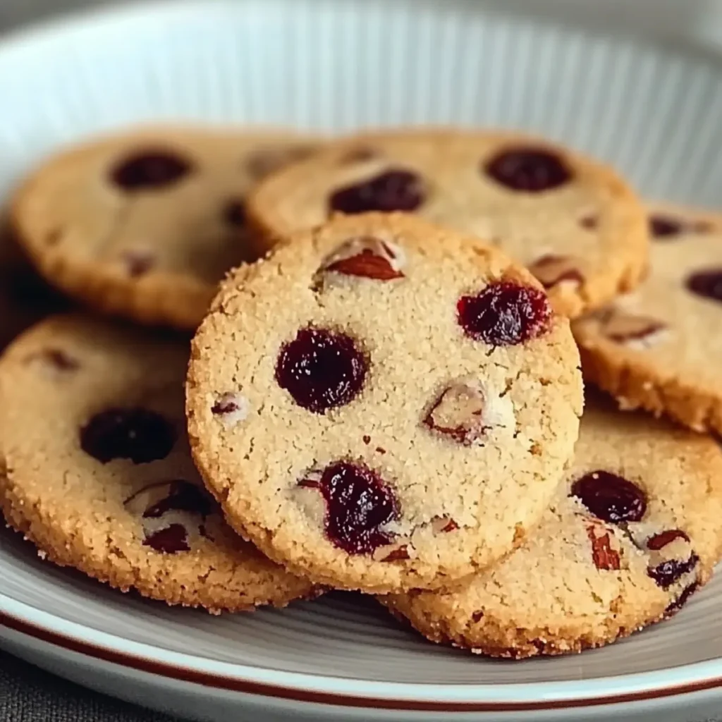 Cherry Almond Shortbread Cookies