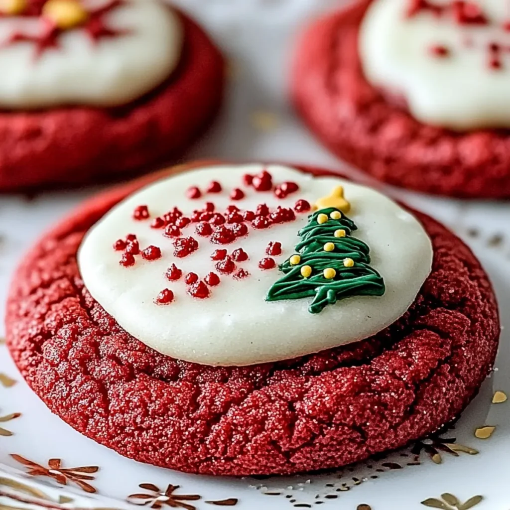 Festive Red Velvet Cookies