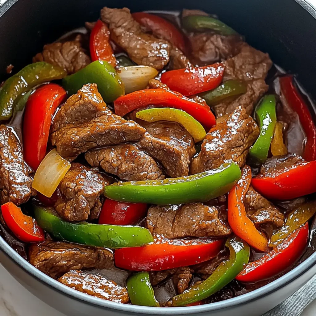 Slow Cooker Pepper Steak