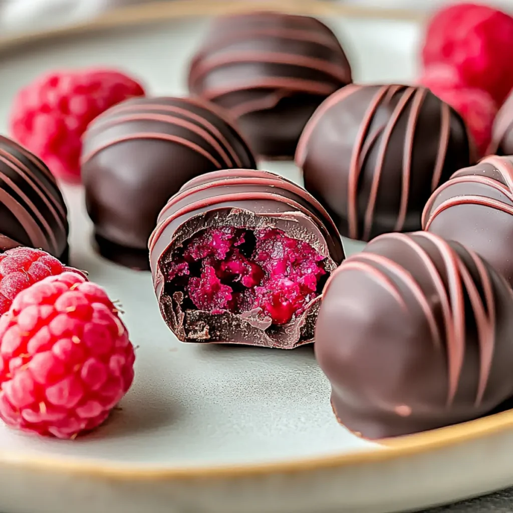 Raspberry Chocolate Truffles