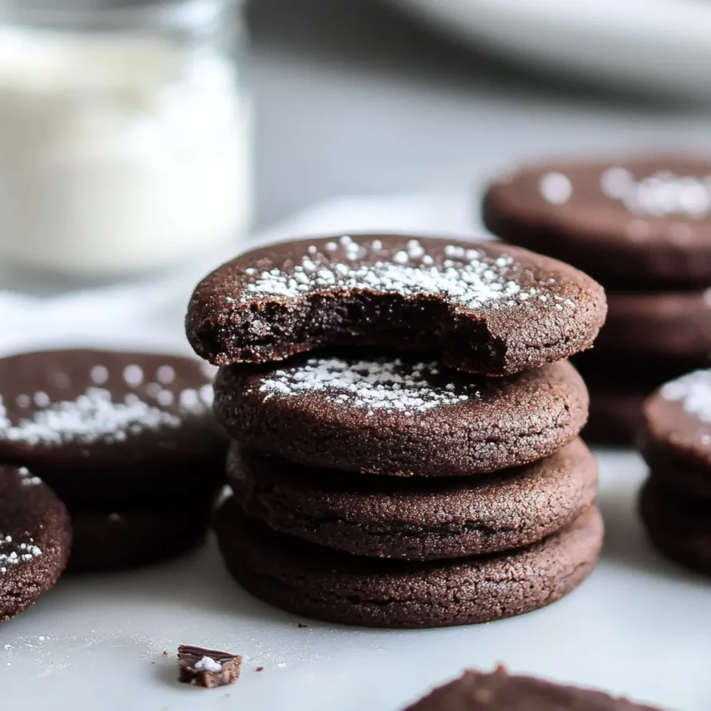 Dark Chocolate Shortbread Cookies