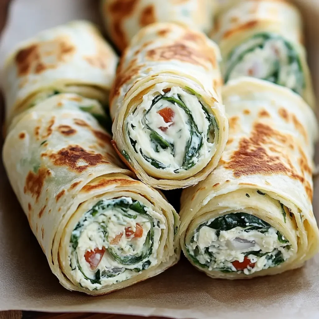 Cream Cheese Spinach Tortilla Rolls